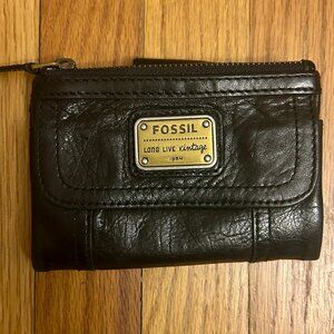 Fossil Long Live Vintage 1952 Black Leather Wallet